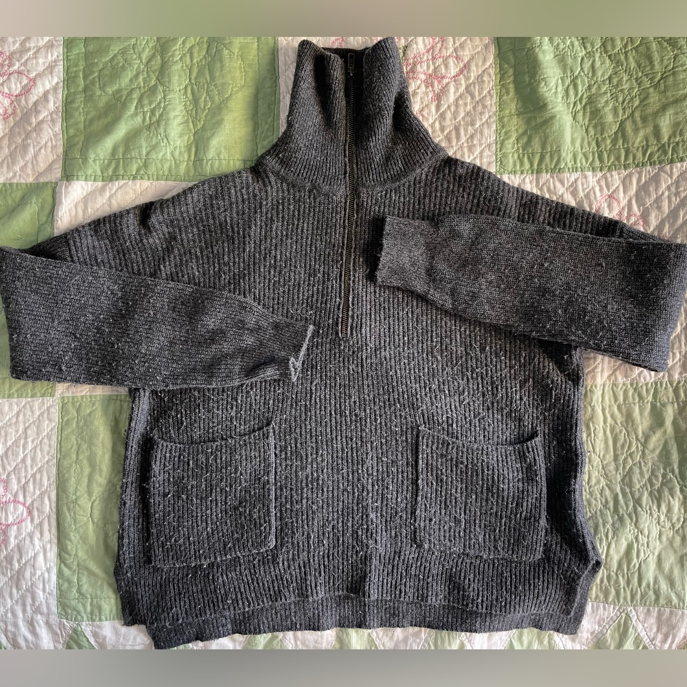 Madewell zipper collar sweater
